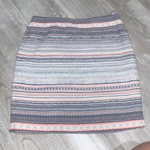 Blue coral tribal pattern skirt